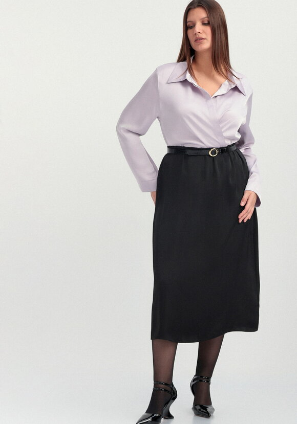 Юбка шелковая с эластичной лентой в поясе