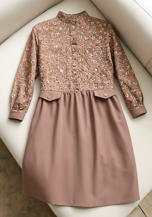 Платье комбинированное