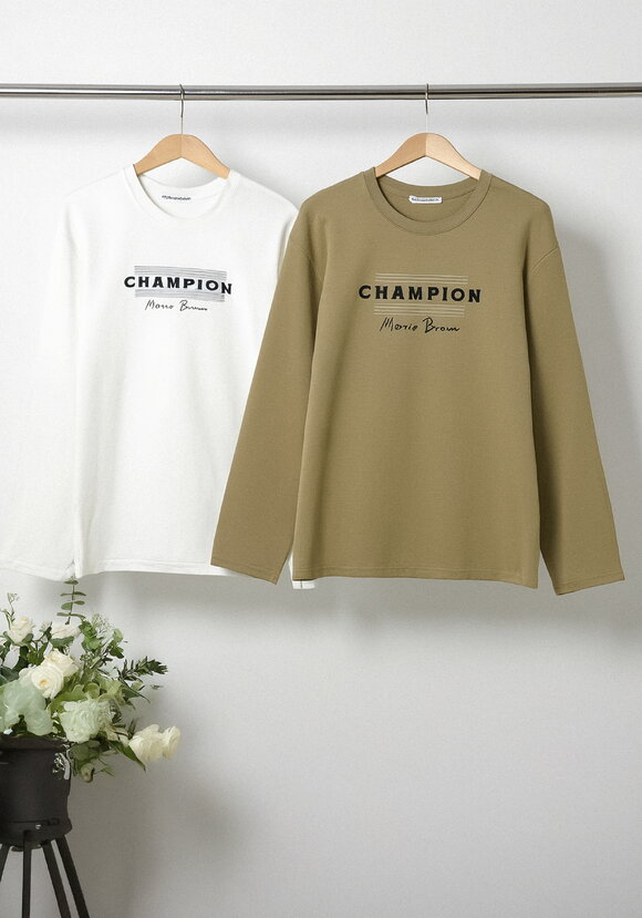 Лонгсливы с лаконичным принтом