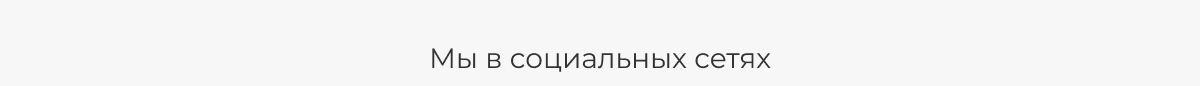 Мы в социальных сетях