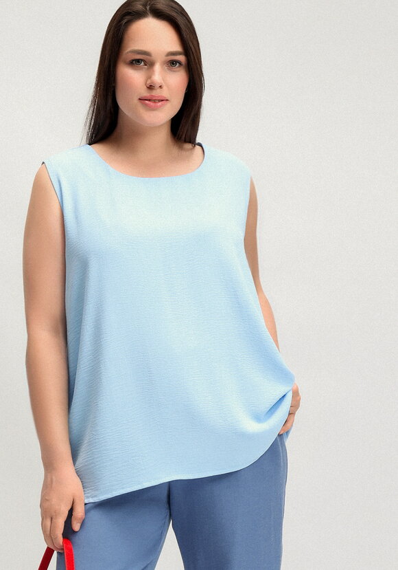 Топ свободного кроя с круглым вырезом