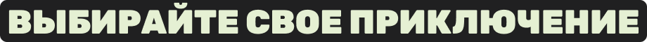 ВЫБИРАЙТЕ СВОЕ ПРИКЛЮЧЕНИЕ