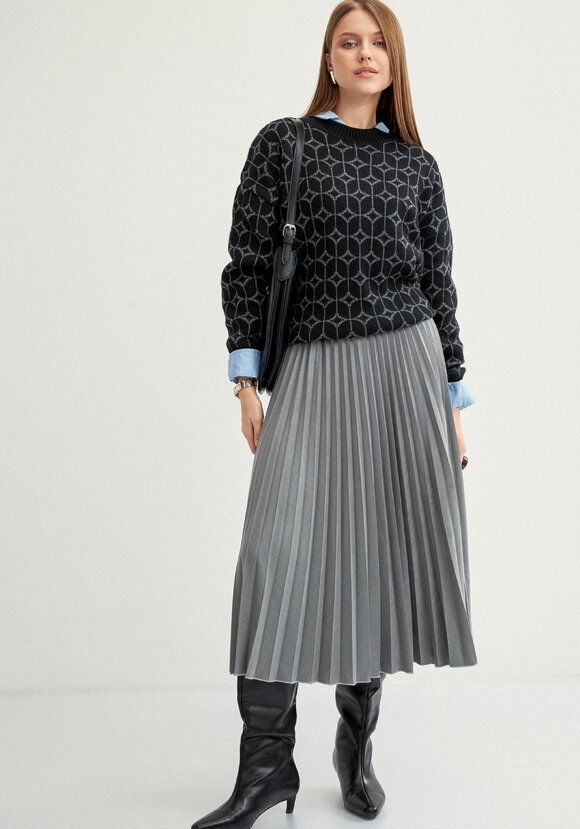 Юбка плиссированная на резинке трикотажная