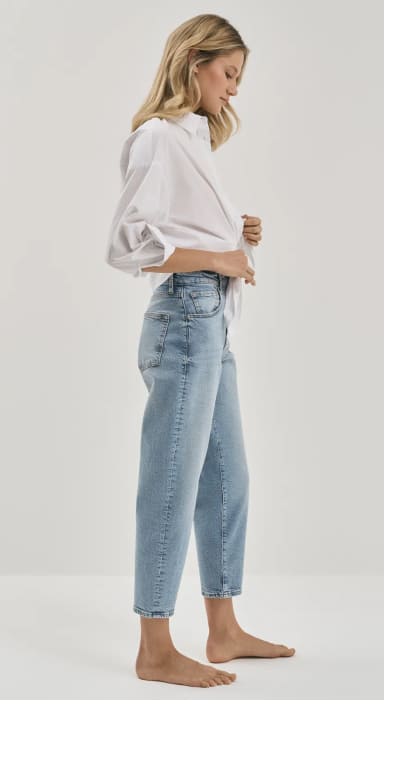 Джинсы MOM CROP