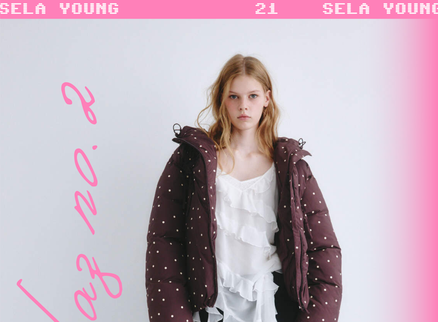 Дутая куртка в горошек из линейки SELA Young