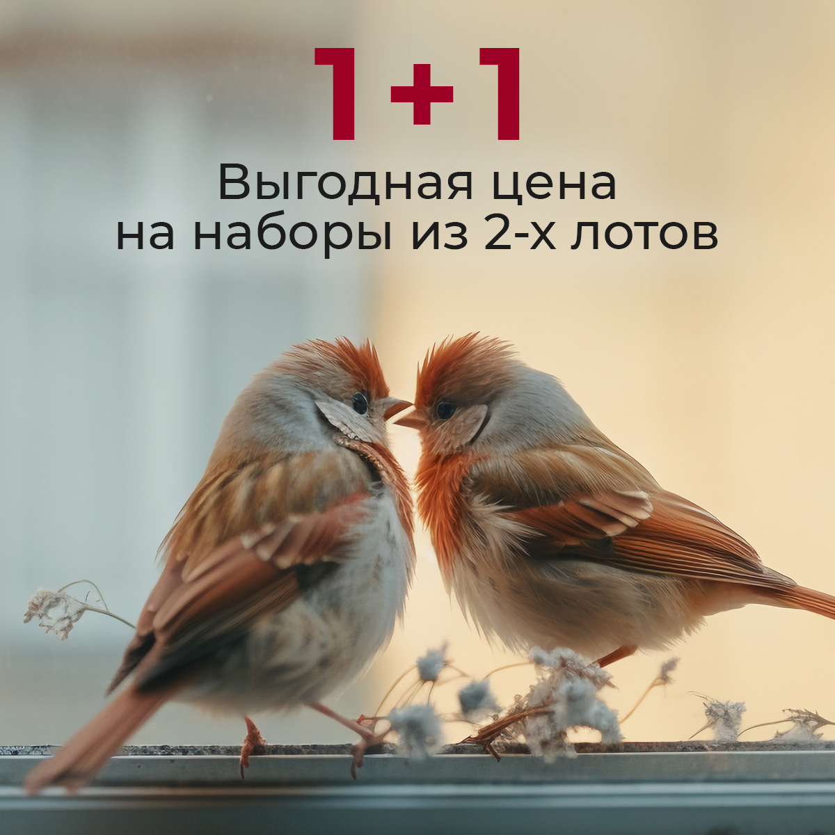 1+1: выгодная цена на наборы из 2-х лотов