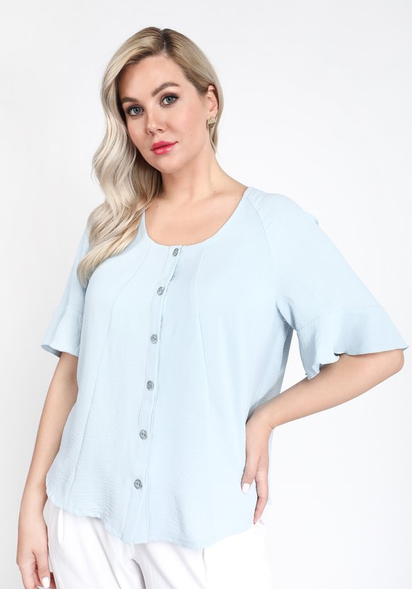 Блуза на пуговицах с рукавом реглан