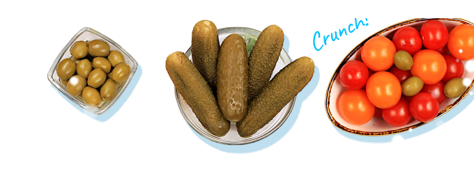 Brined cucumbers